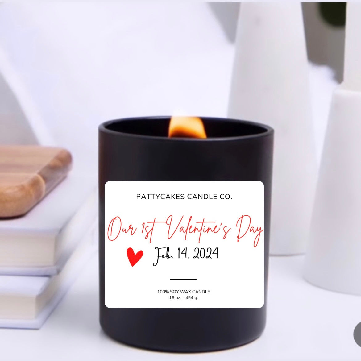 1st VALENTINE PERSONALIZED CANDLE