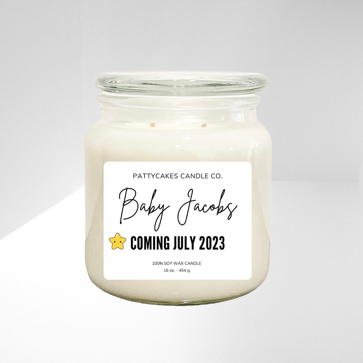 BABY ANNOUNCEMENT CANDLE