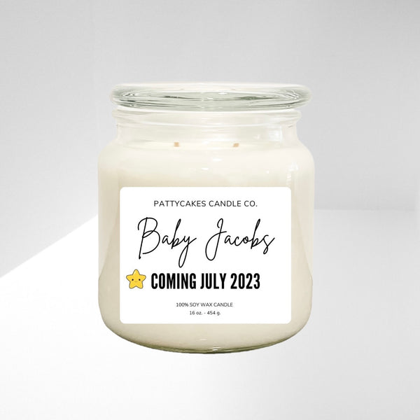 BABY ANNOUNCEMENT CANDLE
