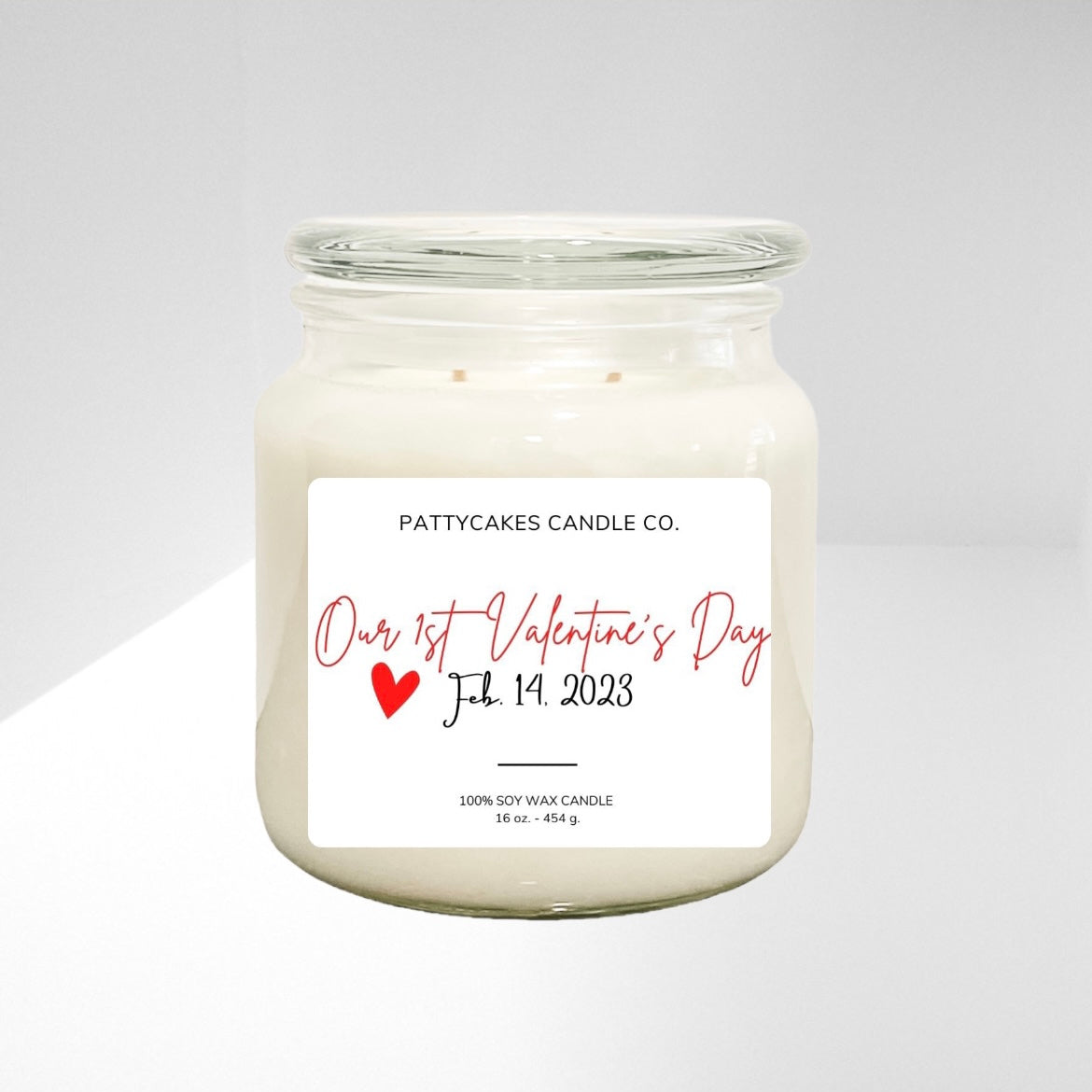 1st VALENTINE PERSONALIZED CANDLE